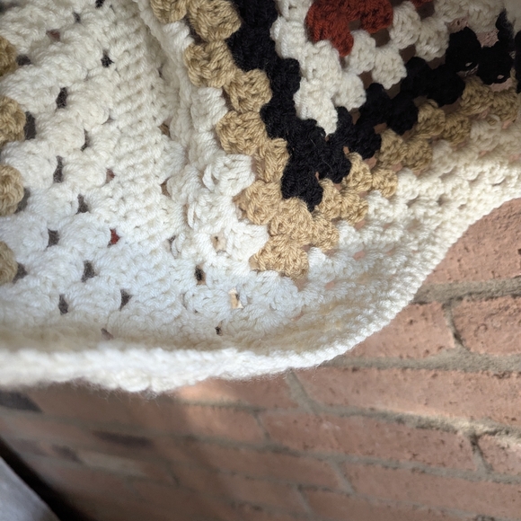 Wrapped in Vibes Tribal Bae Handcrafted Earthtone Oversized Crochet Swea… - Picture 8 of 13